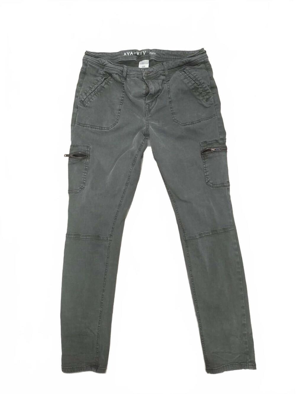 Ava & Viv Women's Cargo Pants in Gray, Size Large